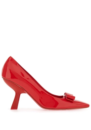 Ferragamo Vara Bow 85mm patent leather pumps - Red