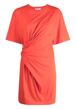 FRAME short-sleeve ruched-detail minidress - Red