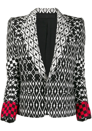 Haider Ackermann pattern mix blazer - Black