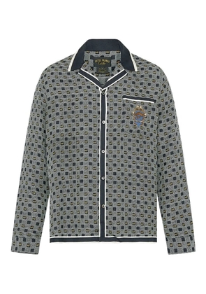 Camilla long-sleeve pattern shirt - Blue