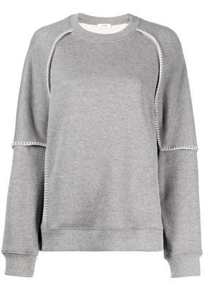 Goen.J whipstitch layered sweatshirt - Grey