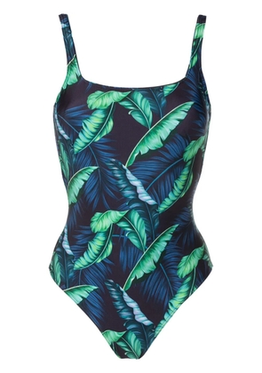 Lygia & Nanny Hapuna leaf-print swimsuit - Blue