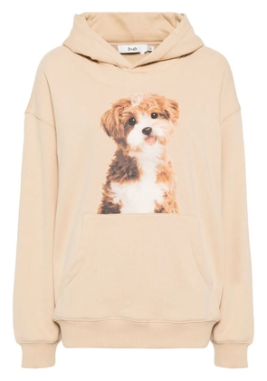 b+ab puppy-print hoodie - Neutrals