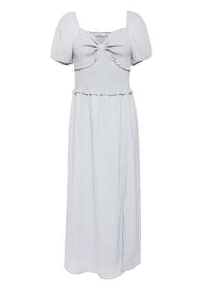 b+ab smocked detailing dress - Blue