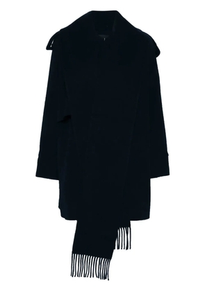 Goen.J Double-faced muffler-collared jacket - Blue