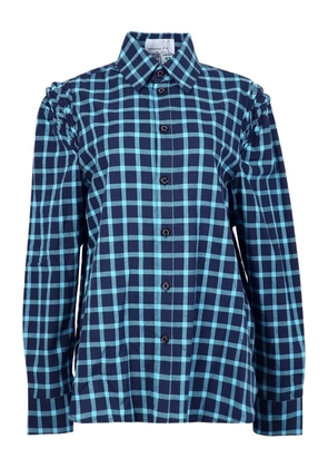 Natasha Zinko checked cotton shirt - Blue