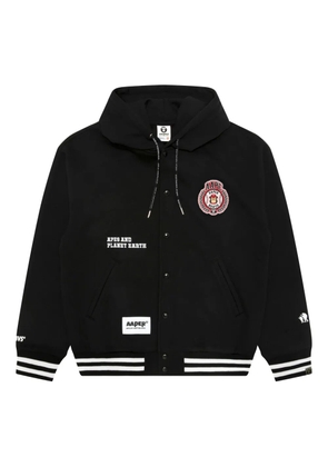 AAPE BY *A BATHING APE® logo-appliqué hoodie - Black
