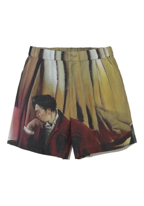 Undercover elasticated printed shorts - Neutrals