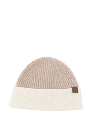 Eleventy ribbed-knit beanie hat - Neutrals