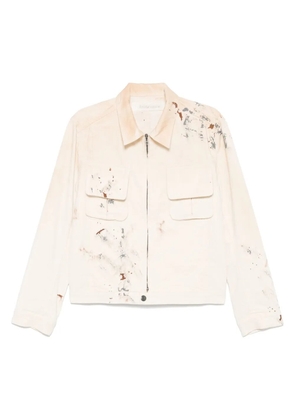 Individual Sentiments paint-splatter jacket - Neutrals