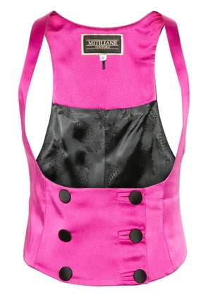MITILIANE COUTURE double-breasted underbust vest - Pink
