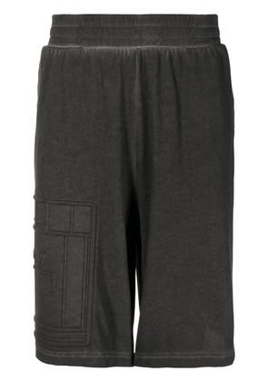 A-COLD-WALL* debossed-logo elasticated-waist Bermuda shorts - Black