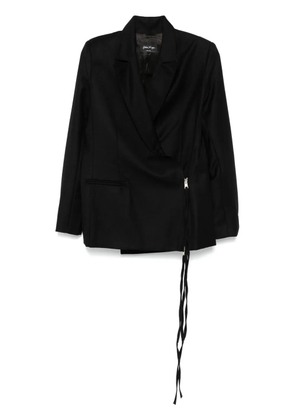 Andrea Ya'aqov wrap blazer - Black