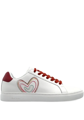 Paul Smith heart-print leather sneakers - White