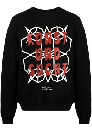 44 LABEL GROUP graphic-print cotton sweatshirt - Black
