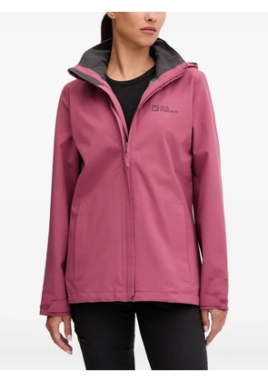 JACK WOLFSKIN Trailtime hooded zip-fastening performance jacket - Pink