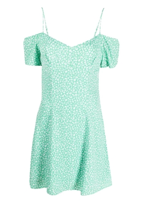 Calvin Klein Jeans floral-print off-shoulder dress - Green