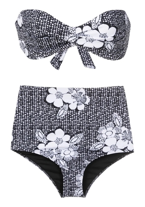 Amir Slama floral-print bikini set - Black