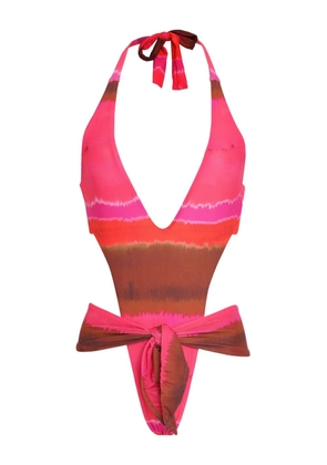 Amir Slama tie-dye swimsuit - Pink