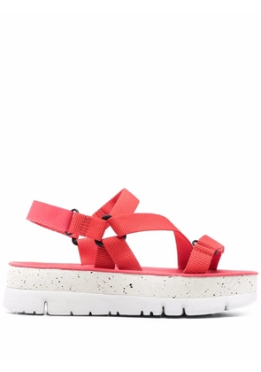 Camper Oruga Up platform sandals - Red