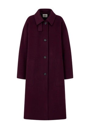 TOMBOY single-breasted felted coat - Purple