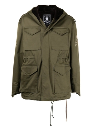Mastermind World hooded concealed windbreaker - Green