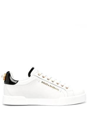 Dolce & Gabbana logo-embellished low-top sneakers - White