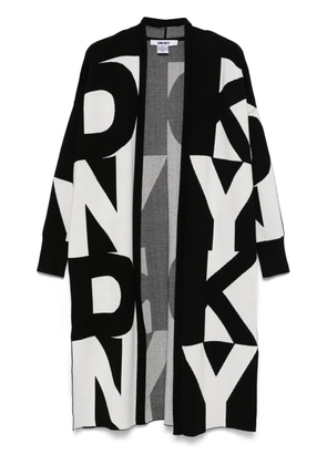 DKNY logo-print cardigan - Black