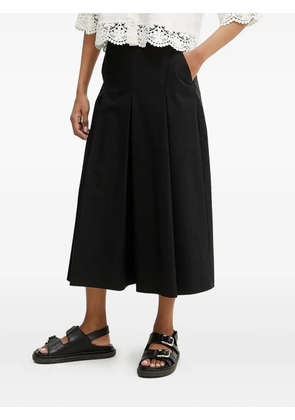 TWINSET pleated logo-buckle trousers - Black