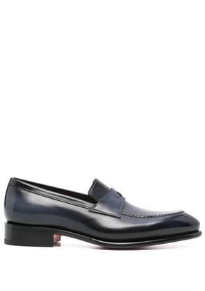 Santoni leather loafers - Blue