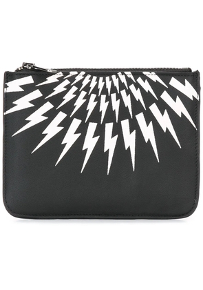 Neil Barrett 'Thunder' zip coin pouch - Black