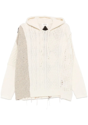 atomo factory panelled sweater - White