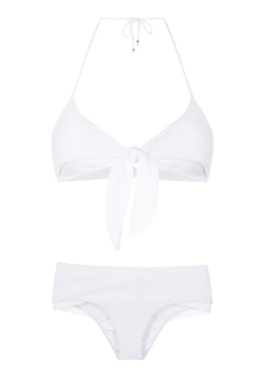 Amir Slama bow-embellished bikini - White
