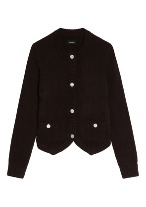 Zadig&Voltaire button-embellished pocket cardigan - Brown