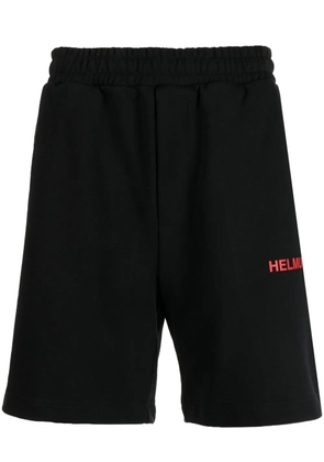 Helmut Lang logo-print cotton shorts - Black
