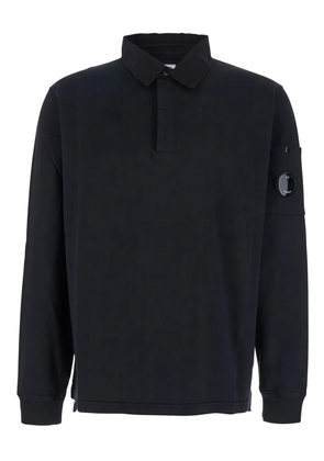C.P. Company Lens-detail long-sleeved polo sweater - Black