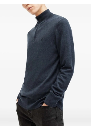 AllSaints half-zip high-neck sweater - Blue