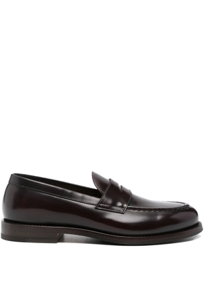 Henderson Baracco leather penny loafers - Red