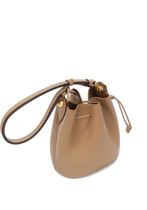 Furla mini Sfera leather bucket bag - Brown