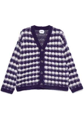 Bonsai patterned intarsia-knit cardigan - Purple