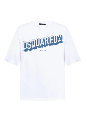 DSQUARED2 logo-print oversized t-shirt - White