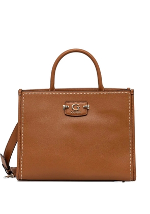 GUESS USA logo-lettering tote bag - Brown
