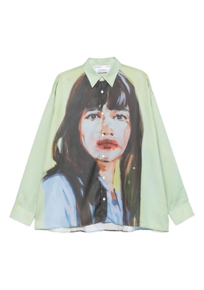 Études Studio Claire portrait-print shirt - Green