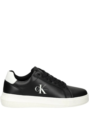 Calvin Klein Jeans logo-detail leather sneakers - Black