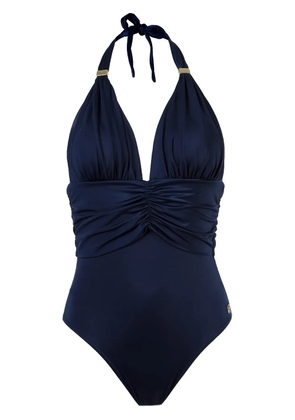 Brigitte deep v-neck swimsuit - Blue