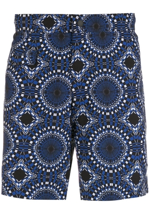 Amir Slama abstract-print swim shorts - Blue