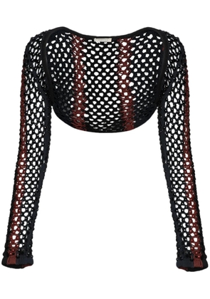 diotima Gala crystal-embellished mesh shrug - Blue