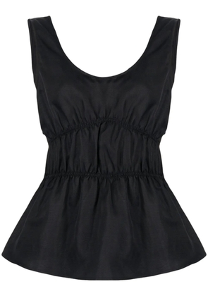 Goen.J ruched sleeveless top - Black