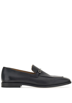 Ferragamo Gancini-plaque leather loafers - Black