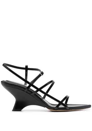 GIABORGHINI Gia26 70mm leather sandals - Black